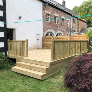 Alternative view of Red Wood Decking boards 150 x 32mm